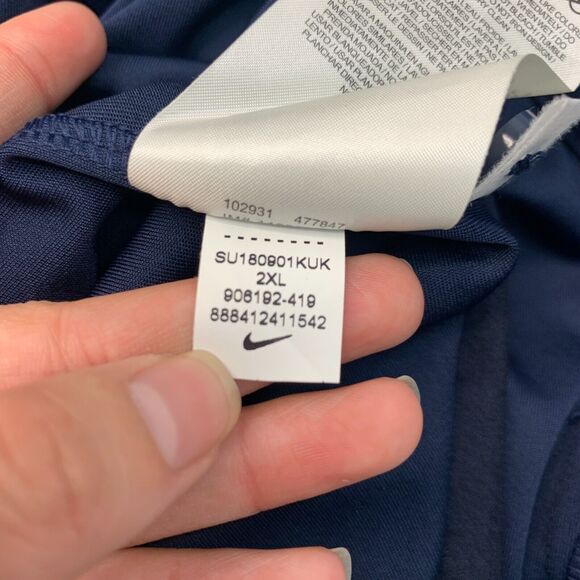 Nike LA Rams Polo Shirt Mens XXL 2XL Navy Blue Dri Fit NFL OnField Performance * - Picture 13 of 15